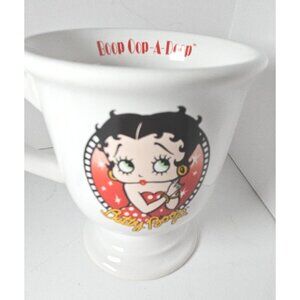 2004 Betty Boop Collectible Footed Mug Interior Lipstick Kiss Boop Oop A Doop